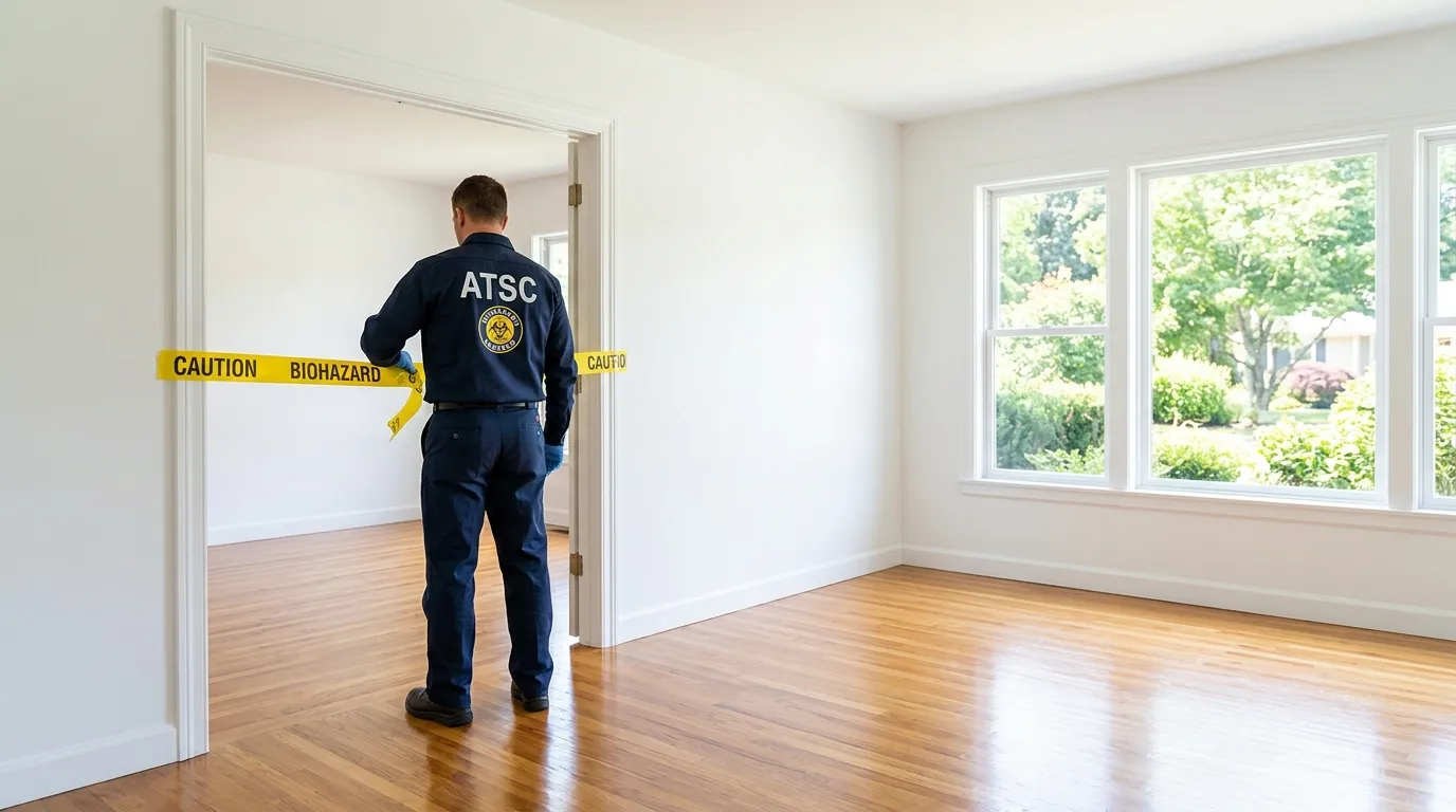 Certified biohazard cleanup crew performing Decomposition Cleanup in Bridgeport